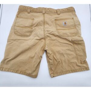 Carhartt Relaxed Fit Mens Shorts Brown Size 40 Canvas Work Wear Cargo SEE PHOTOS